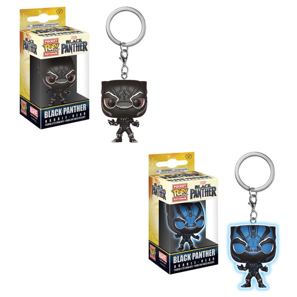 black panther keychain pop