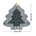 thumbnail image 2 of Stylish Metal Hanging Christmas Tree Wind Spinner - Festive Design with Colorful Ornaments & Bright Star for Garden Decor, 2 of 7