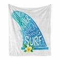 thumbnail image 1 of Beach Saying Soft Flannel Fleece Blanket, Life is Better When You Surf Text and Watercolor Ocean Wave with Bali Flower, Cozy Plush for Indoor and Outdoor Use, 60" x 80", Multicolor, by Ambesonne, 1 of 6