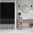 thumbnail image 2 of Black and White Shower Curtains Boho Geometric Triangle Modern Stylish Simple Bathroom Decor Waterproof Polyester Fabric 36x72 Inch Shower Curtains Sets with Hooks, 2 of 6