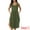 Army Green, variant on Unique Bargains Women's Sleeveless V Neck Split Hem Midi Dress with Pockets S Army Green