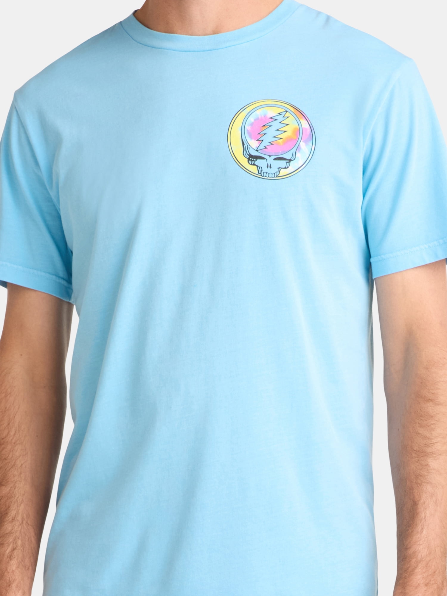 Grateful Dead Men's and Big Men's Rainbow Skull Graphic Tee, Sizes S-3XL