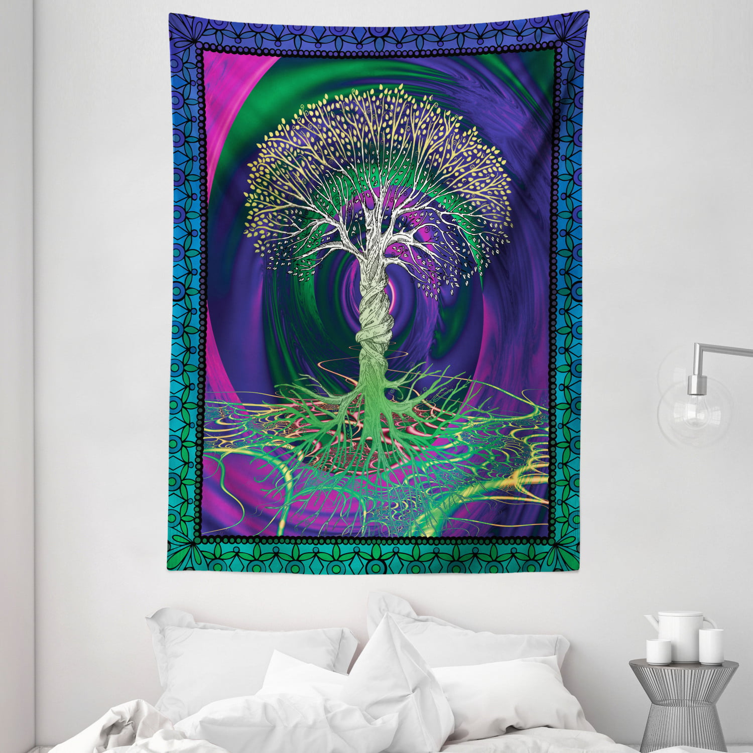 Nature Tapestry, Digital Psychedelic Tree of Life with Turning Gothic  Background Mystery Display, Wall Hanging for Bedroom Living Room Dorm  Decor, 40W X 60L Inches, Purple Fuchsia, by Ambesonne - Walmart.com