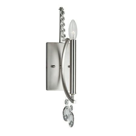 

1-Light Brushed Nickel Wall Sconce