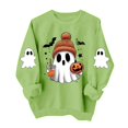 thumbnail image 2 of VKOYWKM Fall Halloween Sweatshirts for Women Ghost Graphic Sweatshirts Oversized Long Sleeve Crew Neck Pullover Holiday Party Sweatshirt, 2 of 6