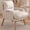 /Beige_A, variant on Mid Century Modern Accent Chair With Wood Frame, Upholstered Living Room Chairs With Backrest Angle Adjustment, Reading Armchair Lazy Chair For Bedroom Sunroom
