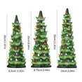 thumbnail image 4 of Ceramic Christmas Trees,Pre-Lit Hand-Painted Ceramic Tabletop Christmas Treesautomatic timer functionWarm White Bulbs LED LightsHoliday DecorationTabletopversatile decor, 4 of 4