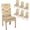 Ethnic-1, variant on Dining Room Chair Covers Set of 6 Grey and Beige Plaid Stretch Dining Chair Covers Removable Washable Kitchen Chair Covers Chair Protector Covers for Party Hotel