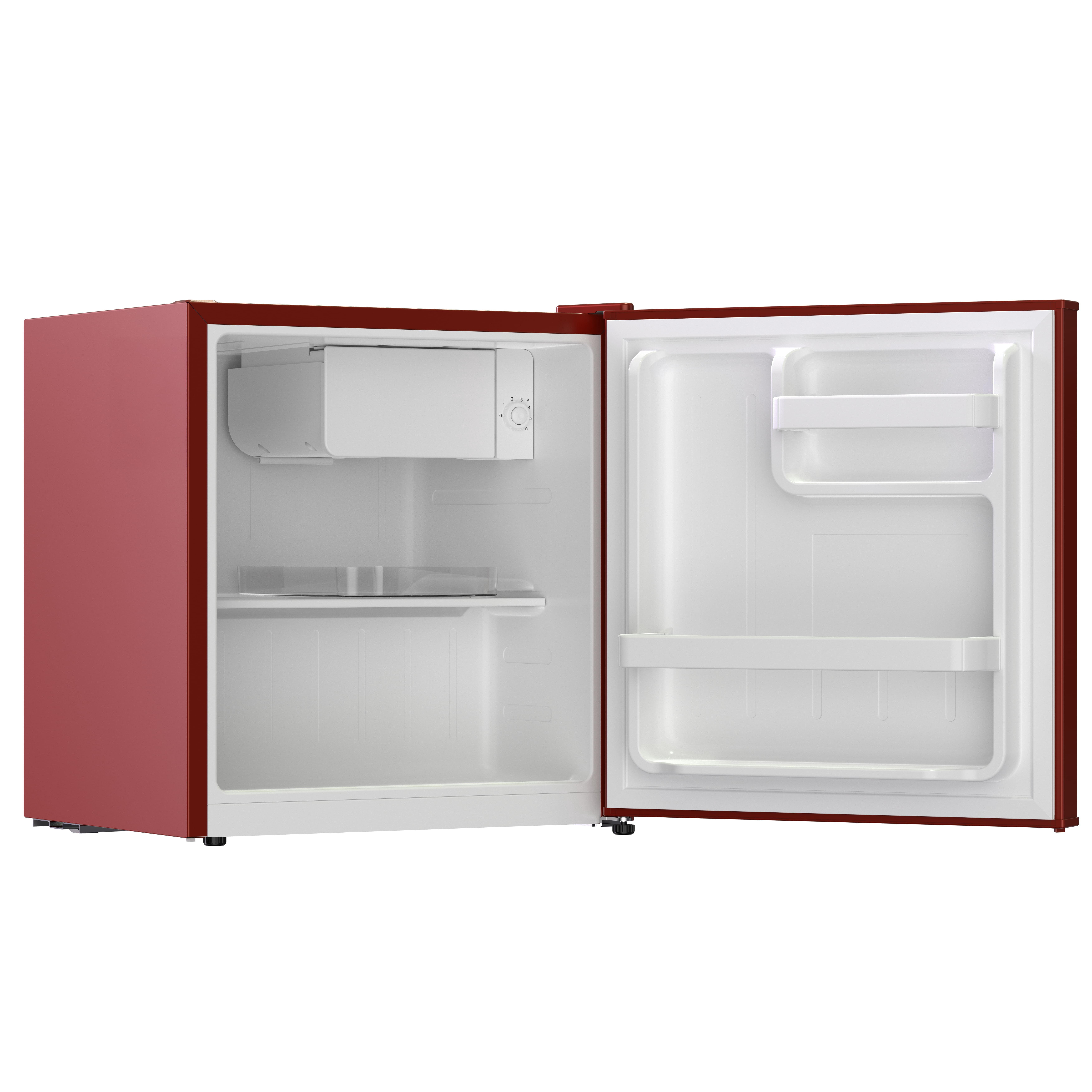 Frigidaire 1.6 Cu. ft. Retro Compact Refrigerator with Chiller Compartment, Mini Fridge for Bedroom, Dorm, Office, Merlot