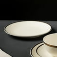thumbnail image 2 of Assiette plate de la collection Everest de Thyme and Table, blanche et dorée, 2 of 4