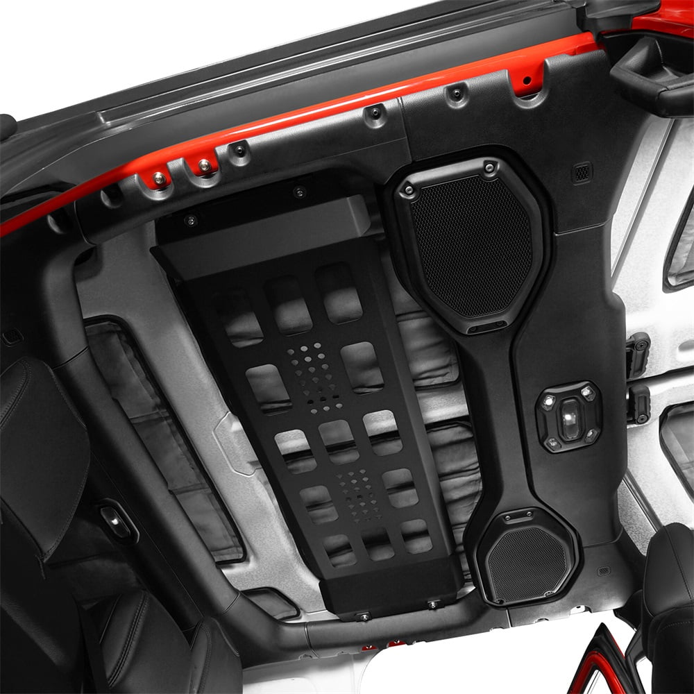 Hooke Road Rear Overhead MOLLE Storage Organizer Panel for Jeep Wrangler JL 2018-2023 4Door, Black