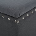 thumbnail image 5 of Noble House Tina Charcoal Fabric Storage Ottoman, 5 of 5