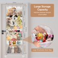 thumbnail image 2 of Large Pocket Hanging Plush Toy Storage Rack - Over Door Organizer for Stuffed Animal Storage - Easy to Hang - Includes Anchors & Hooks - Big Mesh Bags - Creative Storage Ideas, 2 of 4