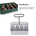 thumbnail image 3 of Seedling Micro Soil Blocker, Stainless Steel Sturdy Manual Soil Block Maker Silver  For Greenhouse, 3 of 8