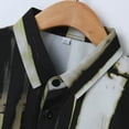 thumbnail image 6 of Mens Shirts Striped Short Sleeve Button Down Lapel Plus Size Blouses Casual Loose Summer Tops White L, 6 of 8