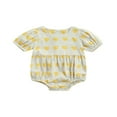 thumbnail image 1 of AMERTEER Bébé Fille Été Romper Manches Courtes Coeur Saint Valentin Romper Tenue Rouge 18-24 Mois, 1 of 8