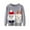 Gray, variant on Odeerbi Kids Boys Girls Christmas Sweater Cute Winter Thermal Knit Crewneck Sweater Children's Christmas Printed Long Sleeve T-shirt Round Neck Top Kids Clothes Gray