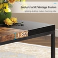 thumbnail image 6 of 40 inch Square Coffee Table Rustic Brown, Large Living Room Table, 6 of 6