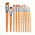 thumbnail image 1 of PEACNNG  Professional Face Painting Brush Set with 11 Pieces - Nylon Wool  Ideal for Creating Beautiful Designs And Smooth Blends, 1 of 6