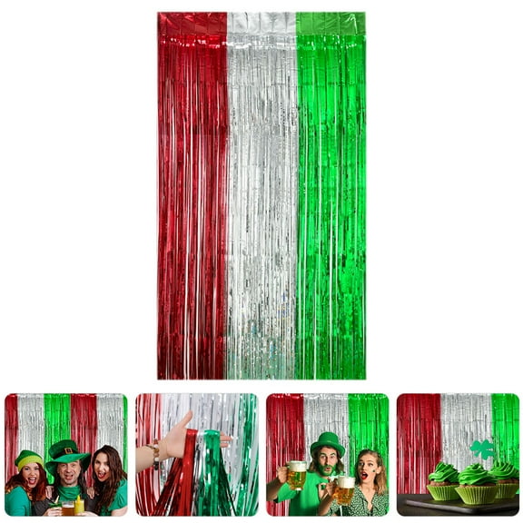 GOOHOCHY party backdrop Fringe Backdrop Curtain PET Room Decoration Masquerade 1 Set