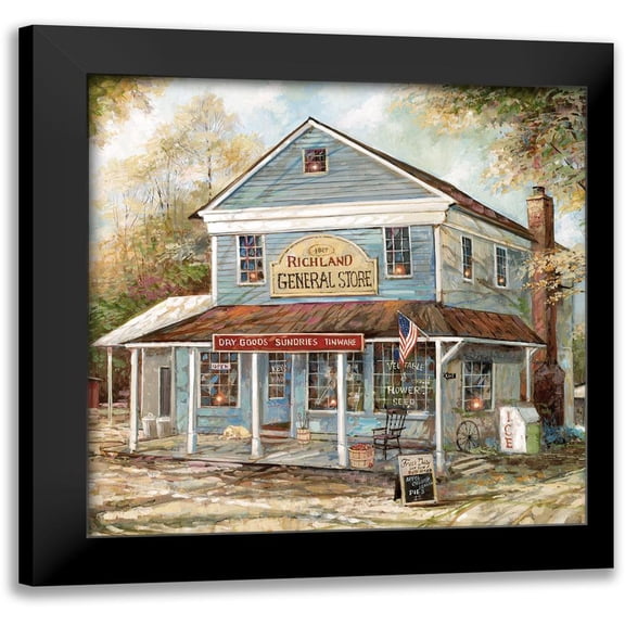 Manning, Ruane 12x12 Black Modern Framed Museum Art Print Titled - General Store
