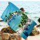 thumbnail image 5 of Microfiber Beach Towel Super Lightweight Colorful Bath Towel Sandproof Beach Blanket Multi-Purpose Towel For Travel Swimming Pool 30x60 Inch Travel Essentials, 5 of 9