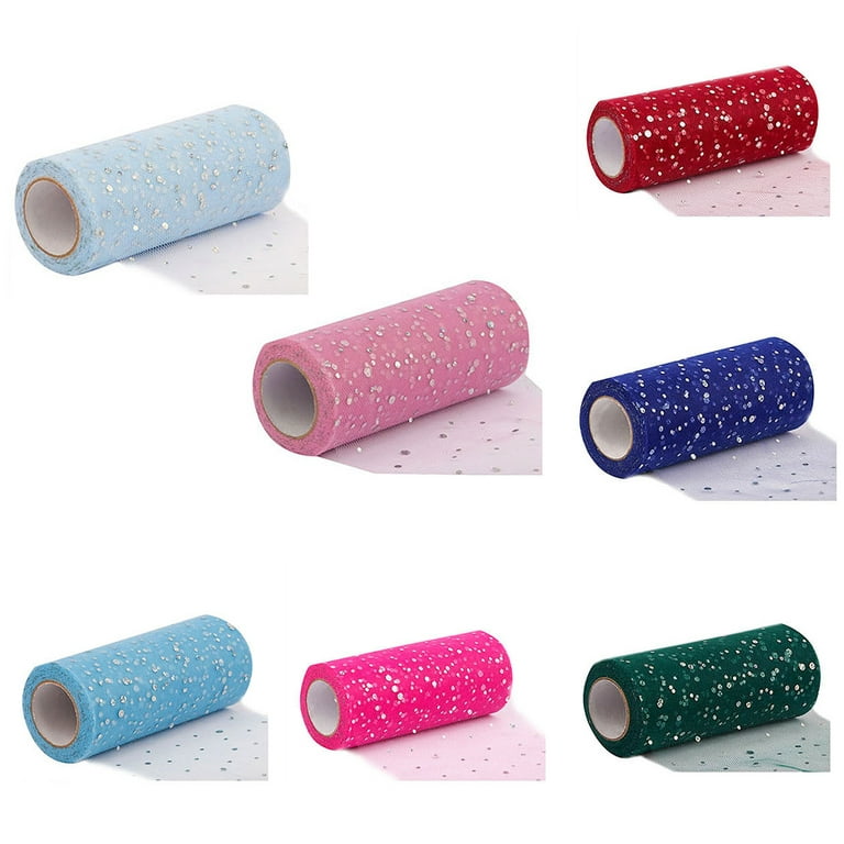 Incraftables Tulle Fabric 6 Colors Roll (25 Yards Per Roll). Decor Tulle  Ribbon for Gift Wrapping
