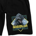 thumbnail image 2 of Godzilla Strikes Back Men's Black Sleep Pajama Shorts
-Small, 2 of 5