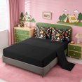 thumbnail image 3 of Erosebridal Kids Camping Camper 7-Piece Twin Bedding Sets,Cute Red Rustic Mushroom Bedding Comforter Set For Girls,Reversible black, 3 of 7