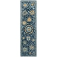 thumbnail image 2 of SAFAVIEH Heritage Francine Floral Wool Runner Rug, Navy/Gold, 2'3" x 8', 2 of 7