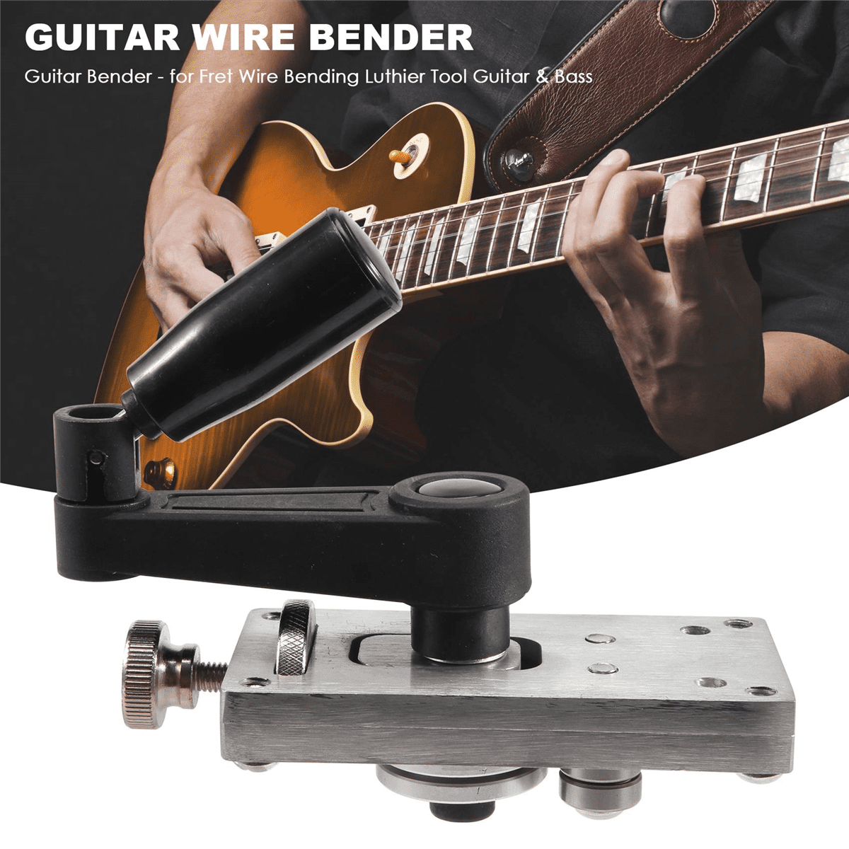 Guitar Fretwire Bending Straightening Luthier Tool Fret Wire Bending Tool for Guitars Accessories aluminum alloy Silver,1 x Guitar Fretwire Bending
