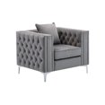 thumbnail image 2 of Living Room Chairs, Lorreto 40" Gray Velvet Chair, Accent Chairs, Comfortable Chairs,, 2 of 4