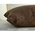 thumbnail image 4 of Fall Burlap Throw Pillow Covers Square Solid Farmhouse Linen Cushion Covers for Bed Couch Sofa Bench, 18 x 18 inch (45 cm), Brown, Set of 2, 4 of 6