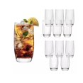 thumbnail image 1 of NADIR Set De 12 Vasos Capri Vidrio Vino Agua Vaso Transparente Elegantes Para Restaurantes Fiestas T&eacute; Helado Cerveza Jugo C&oacute;ctel Limonada 425 ML (Alto), 1 of 5