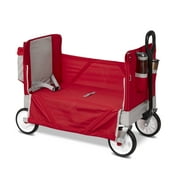 Radio Flyer, Family Wagon with Canopy, Folding Wagon, Light Gray and Red