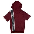 thumbnail image 2 of Ecko Unltd Men's Hoodie T-Shirt Vertical Logo Panel Stich Short Sleeve Tee (Small, Red Marled), 2 of 4