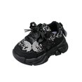 thumbnail image 2 of Willtoo Girls Bow Platform Sneaker Sequin Lace Up Lightweight Daily Footwear Non-Slip Cushioned Kids Casual Footwear for Daily Wear, 2 of 5