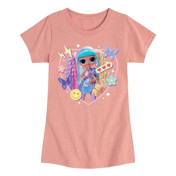 LOL OMG! Fashion Dolls - Candylicious, Butterflies, & Hearts - Toddler & Youth Girls Short Sleeve Graphic T-Shirt