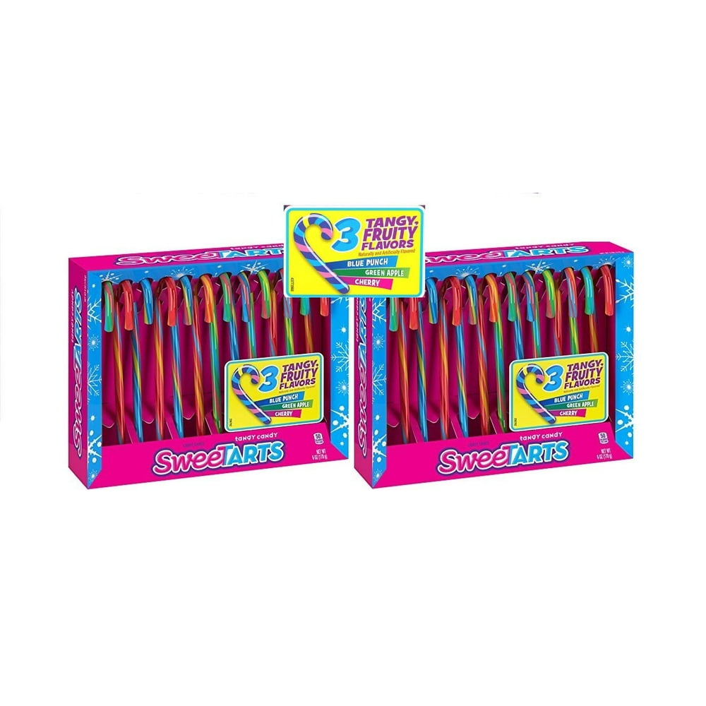 Sweetarts Candy Canes 24ct. Three Tangy Fruity Flavors
