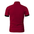 thumbnail image 4 of Men's Polo Shirts Summer Golf Short Sleeve Button Up Collared Business Tops Comfortable Work Slim Fit Stretchy Dress Shirts for Men Red XXL, 4 of 4