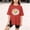 Red, variant on FSYBOA Girls Graphic T Shirts Size 10-12T, Short Sleeve School Crew Neck Split Hem Kids Casual Summer Tops Pink