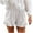 White, variant on ABATAB Women Casual Shorts Comfy Elastic Waist Shorts Summer Lightweight Pull on Beach Shorts with Deep Pockets
