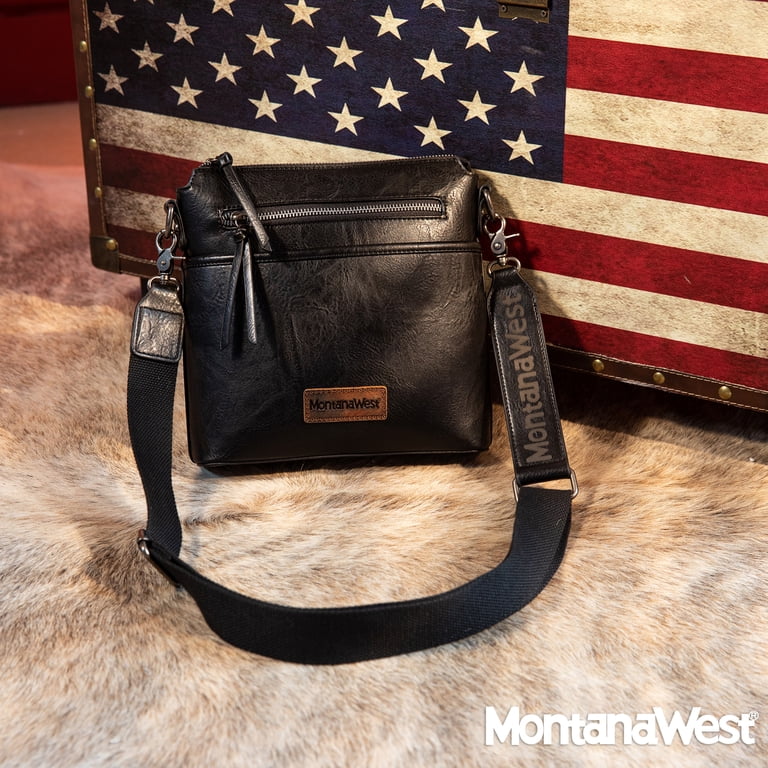 Montana West Crossbody Bag, Black Multi-Pocket Shoulder Purse photo 6