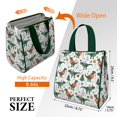 thumbnail image 3 of Green Dinosaurs Christmas Pattern Insulated Lunch Bag for Women & Adults,Large Portable Soft Cooler Lunch Bag,Thermal Food Storage Tote with Pearl Cotton,8.66L,8.75x5.75x9.5 Inch, 3 of 6