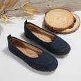 thumbnail image 5 of Mepaouo Women's Flats Shoes Suede Round Toe Ballet Dressy Loafers Comfortable Slip on Walking Shoes, 5 of 8