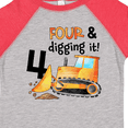 thumbnail image 4 of Inktastic Four and Digging It Bulldozer 4th Birthday Boys or Girls Toddler T-Shirt, 4 of 5