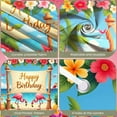 thumbnail image 4 of Tropical Style Banner Flamingo Pattern Beach Birthday Backdrop Palm Tree Design Floral Decor Tropical Party Display for Birthday Party Beach Celebration Tropical Theme Party, 4 of 9