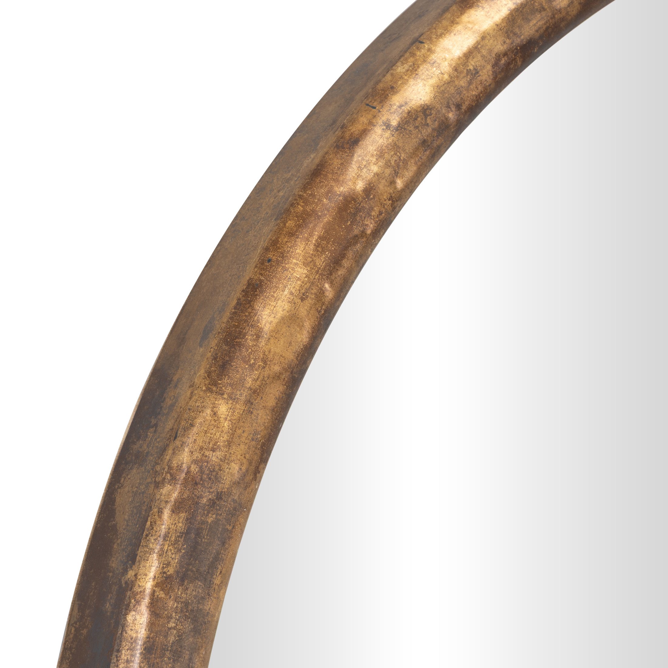 DecMode 28" x 28" Gold Wall Mirror with Weathered Frame