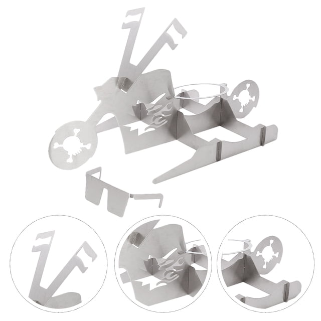 HORIALENCE Motorbike Style Chicken Grill Rack Rotisserie Cooker Stand Turkey Roasting Rack BBQ Grill Stand