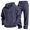 Navy, variant on SERTGUTR Boys' Waffle Knit Hoodie Pullover Quarter Zip Kangaroo Pocket Elastic Waist Sweatpants 2 Piece Set Relaxed Fit Warm Winter School Outdoor Wear
